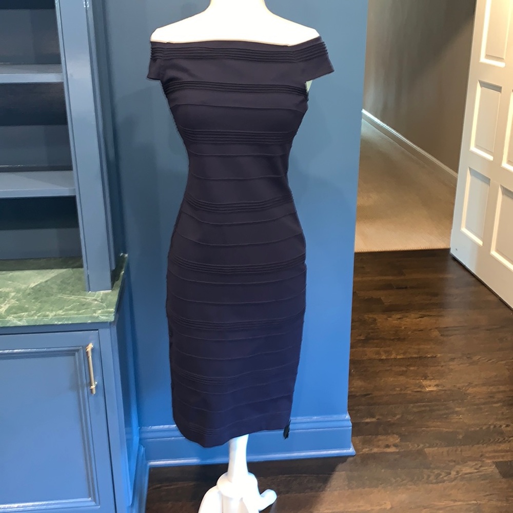 Ted Baker Navy off the shoulder mid length